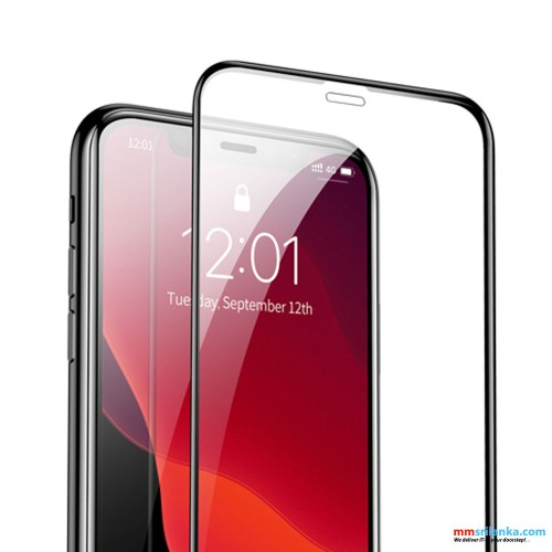 Baseus Set of 2x Full Screen glass with 0.3mm frame 9H iPhone 11Pro/iPhone XS/iPhone X+Black Positioner 